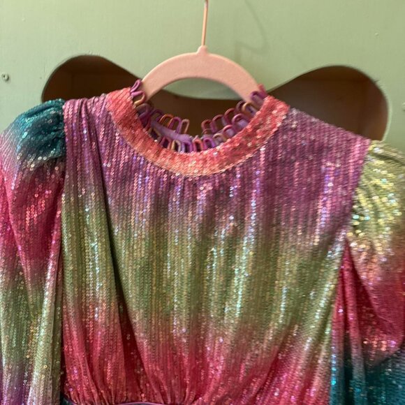 Celia b Rainbow sequin dress size small new with tags - Picture 2 of 7
